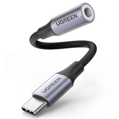 Ugreen Αντάπτορας Type-C (male) σε 3.5mm mini Jack (female) - Dark Gray (80154)