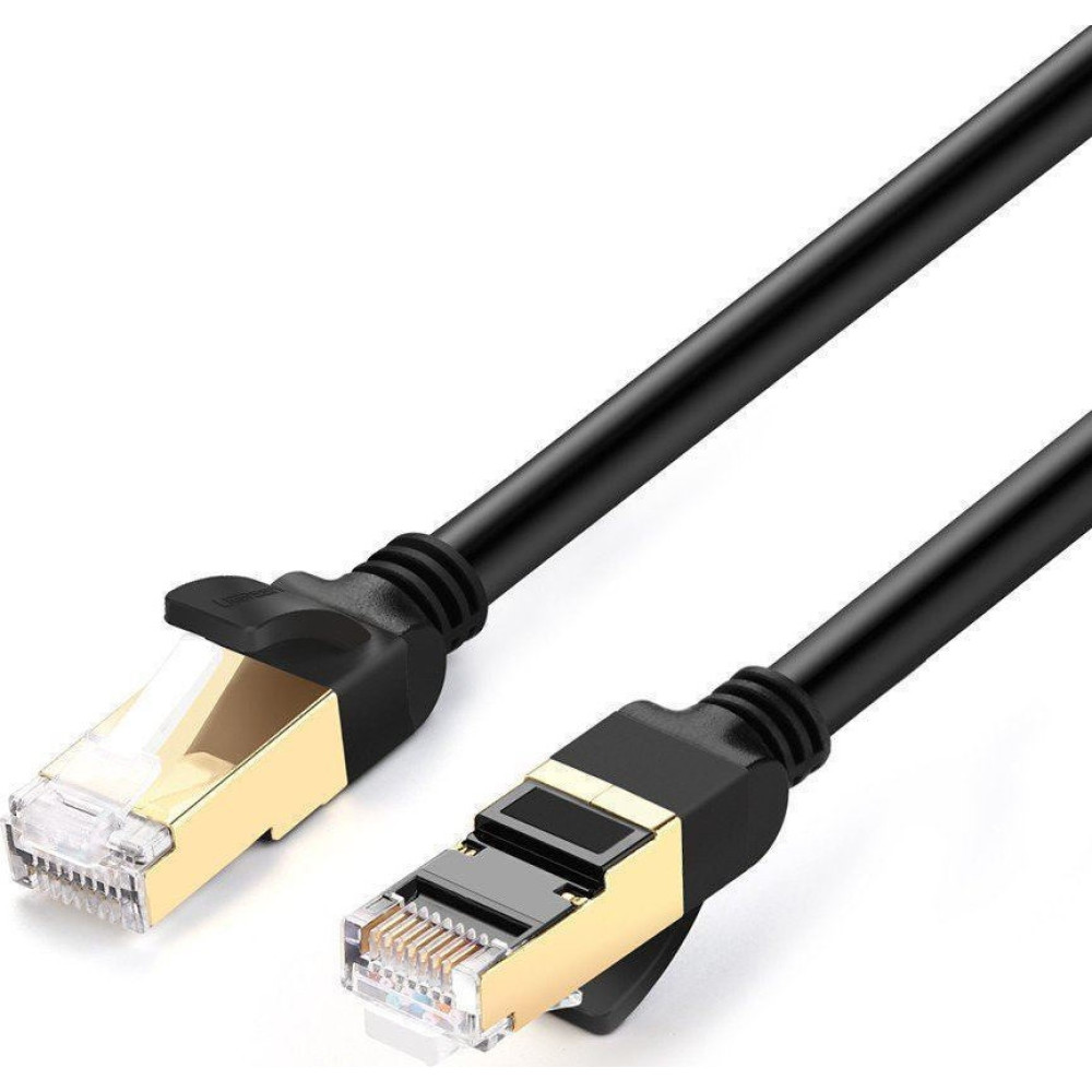 Ugreen NW107 Καλώδιο Ethernet RJ45 σε RJ45 - 10Gbps - Cat.7 - STP - 300cm - Black (11270)