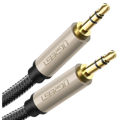 Ugreen Καλώδιο Ήχου Aux Audio - 3.5mm Jack (male) σε 3.5mm Jack (male) - 50cm - Gray (10601)