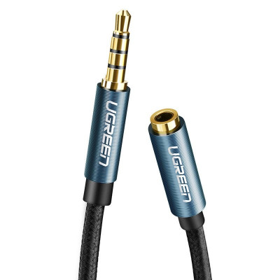 Ugreen Extention Καλώδιο Ήχου Aux Audio - 3.5mm Jack (male) σε 3.5mm Jack (female) - 200cm - Blue / Black (40675)