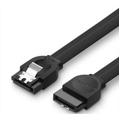 Ugreen Flat Καλώδιο Σκληρού Δίσκου - SATA (male) σε SATA (male) - 50cm - Black (30796)