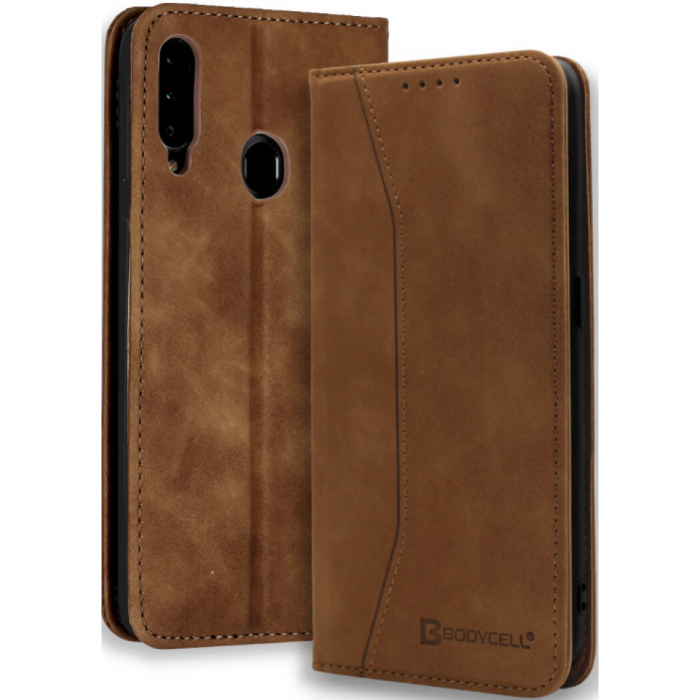 Bodycell Θήκη - Πορτοφόλι Samsung Galaxy A20s - Brown (5206015057922)