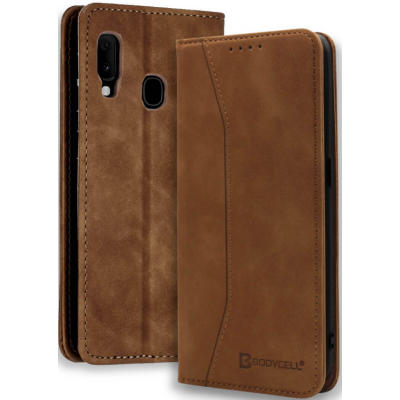 Bodycell Θήκη - Πορτοφόλι Samsung Galaxy A20e - Brown (5206015057878)
