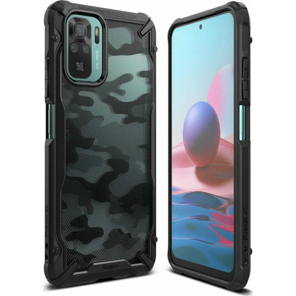 Ringke Fusion X Θήκη Xiaomi Redmi Note 10 / Note 10S - Camo Black (8809785457403)