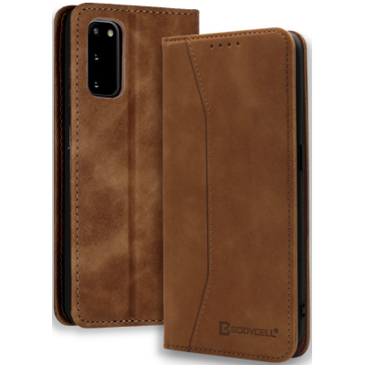 Bodycell Θήκη - Πορτοφόλι Samsung Galaxy S20 - Brown (5206015058370)
