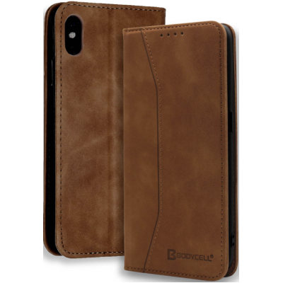 Bodycell Θήκη - Πορτοφόλι Apple iPhone X / XS - Brown (5206015057526)