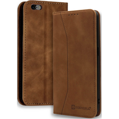 Bodycell Θήκη - Πορτοφόλι Apple iPhone 6S / 6 - Brown (5206015057328)