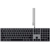 Satechi Slim W3 Wired Backlit Keyboard για Mac - Ενσύρματο Πληκτρολόγιο Αλουμινίου - Space Grey (ST-UCSW3M)