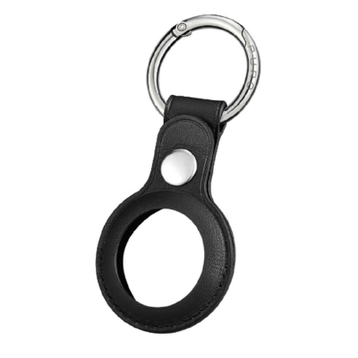 Puro Sky Leather Look Θήκη / Μπρελόκ Apple AirTag - Black (ATSKY1-BLK)