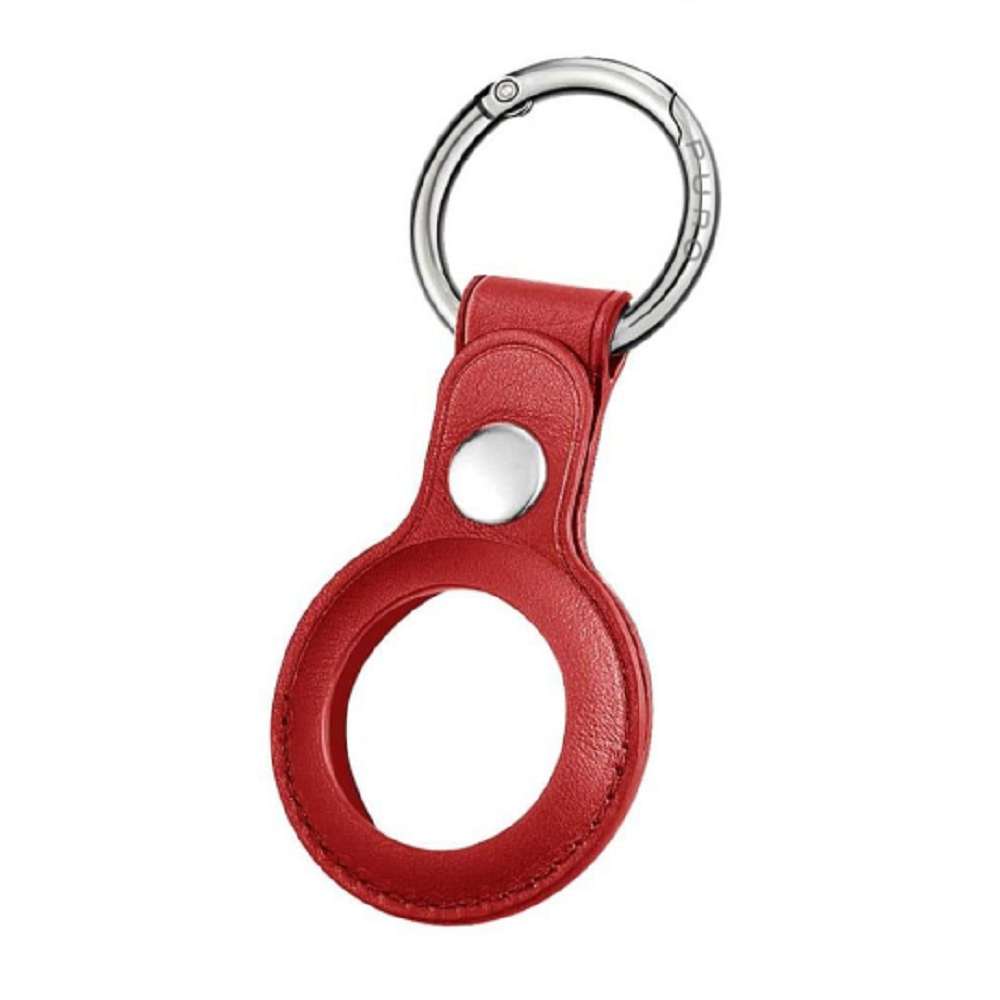Puro Sky Leather Look Θήκη / Μπρελόκ Apple AirTag - Red (ATSKY1-RED)