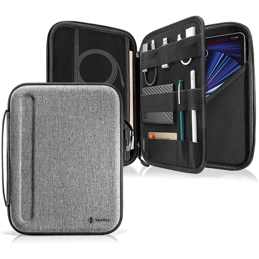 Tomtoc Smartcase Sleeve PadFolio Ανθεκτική Σκληρή Θήκη / Χαρτοφύλακας για iPad 9.7"-11" - Gray (A06-002G)