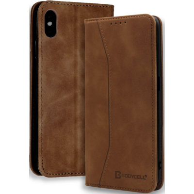 Bodycell Θήκη - Πορτοφόλι Apple iPhone XS Max - Brown (5206015057625)