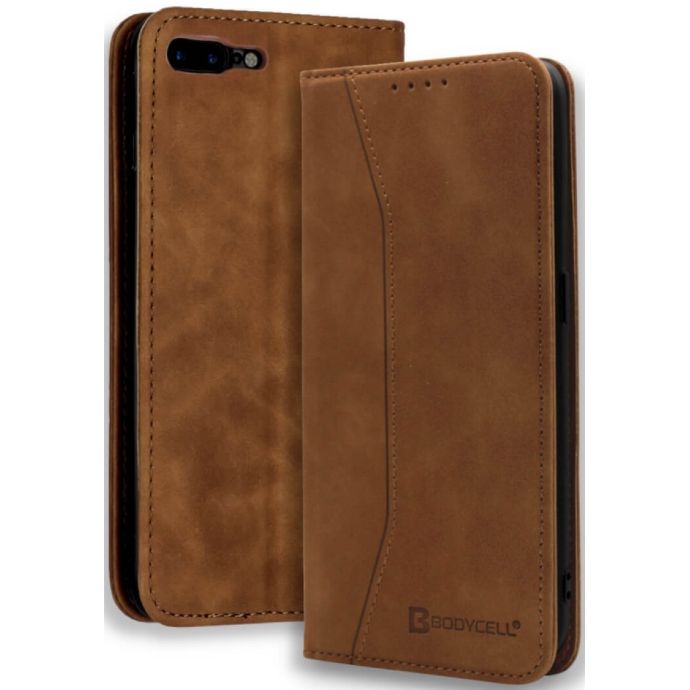 Bodycell Θήκη - Πορτοφόλι Apple iPhone 8 Plus / 7 Plus - Brown (5206015057472)