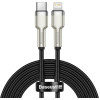Baseus Cafule Metal - Καλώδιο Φόρτισης και Μεταφοράς Δεδομένων 20W - Type-C σε Lightning - 200cm - Black (CATLJK-B01)