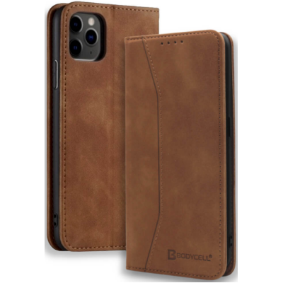 Bodycell Θήκη - Πορτοφόλι Apple iPhone 12 / 12 Pro - Brown (5206015055379)