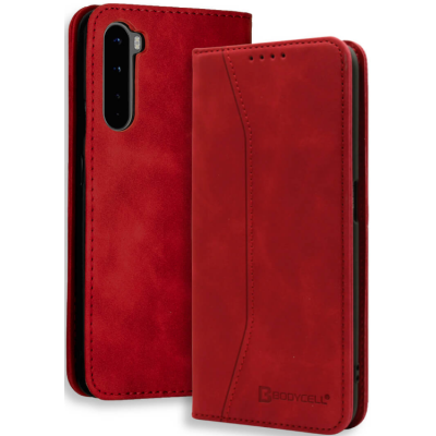Bodycell Θήκη - Πορτοφόλι OnePlus Nord - Red (5206015063473)