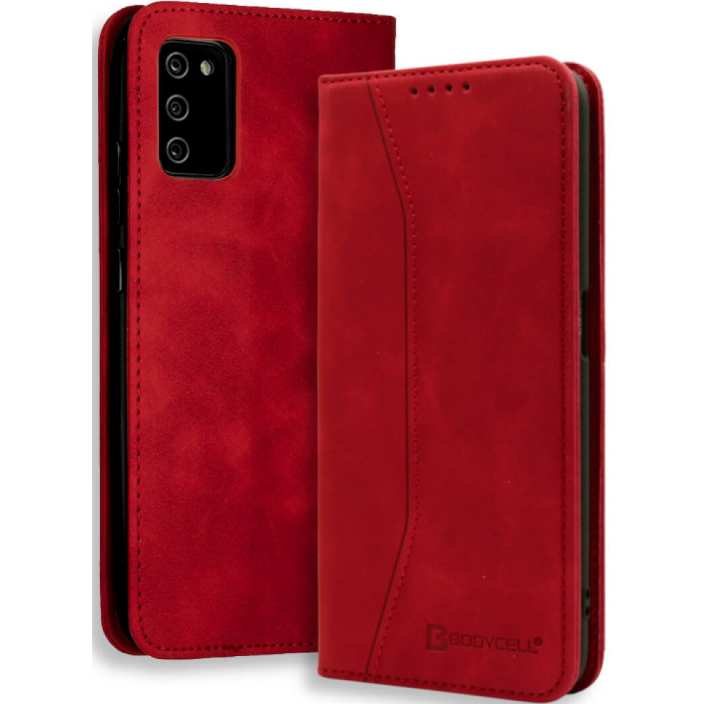 Bodycell Θήκη - Πορτοφόλι Samsung Galaxy A02s - Red (5206015063114)