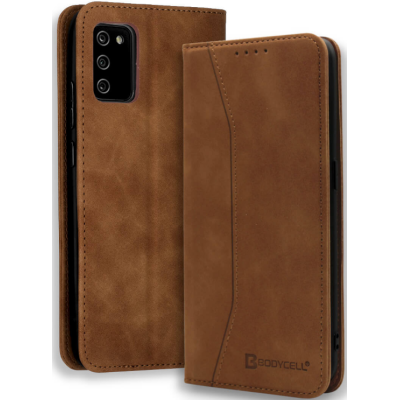 Bodycell Θήκη - Πορτοφόλι Samsung Galaxy A02s - Brown (5206015063107)