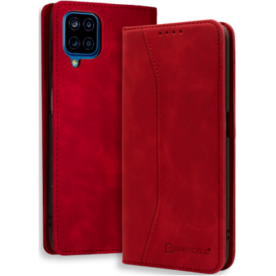 Bodycell Θήκη - Πορτοφόλι Samsung Galaxy A12 - Red (5206015062964)