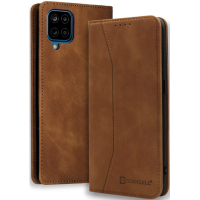 Bodycell Θήκη - Πορτοφόλι Samsung Galaxy A12 - Brown (5206015062957)