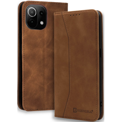 Bodycell Θήκη - Πορτοφόλι Xiaomi 11 Lite 5G NE / Mi 11 Lite - Brown (5206015063374)