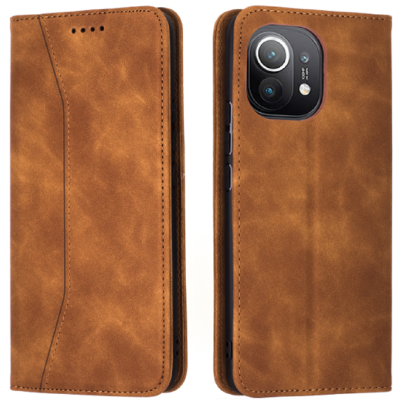 Bodycell Θήκη - Πορτοφόλι Xiaomi Mi 11 - Brown (5206015063343)