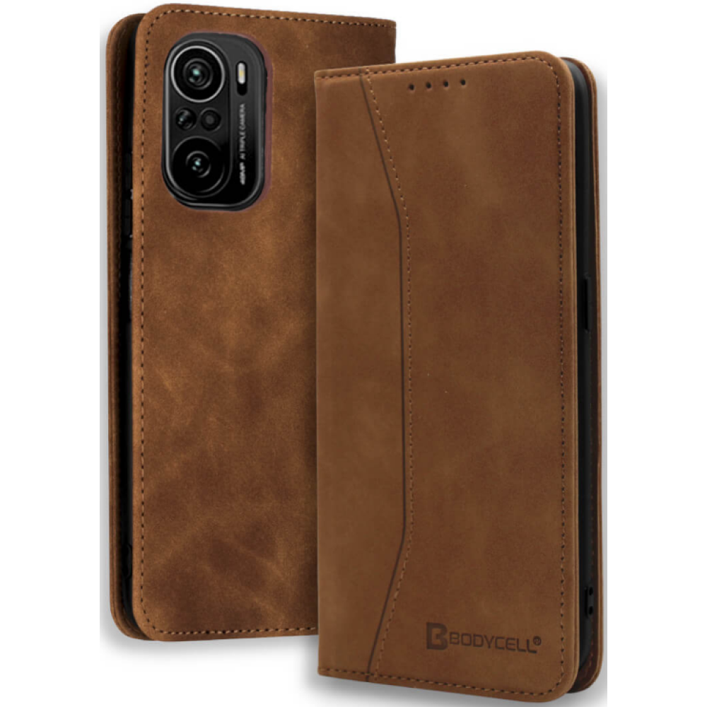 Bodycell Θήκη - Πορτοφόλι Xiaomi Poco F3 - Brown (5206015063282)