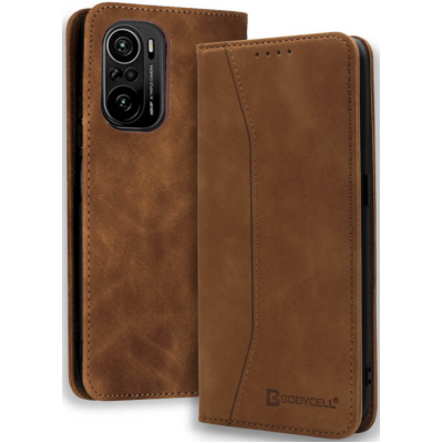 Bodycell Θήκη - Πορτοφόλι Xiaomi Poco F3 - Brown (5206015063282)