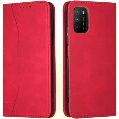 Bodycell Θήκη - Πορτοφόλι Xiaomi Poco M3 - Red (5206015063329)
