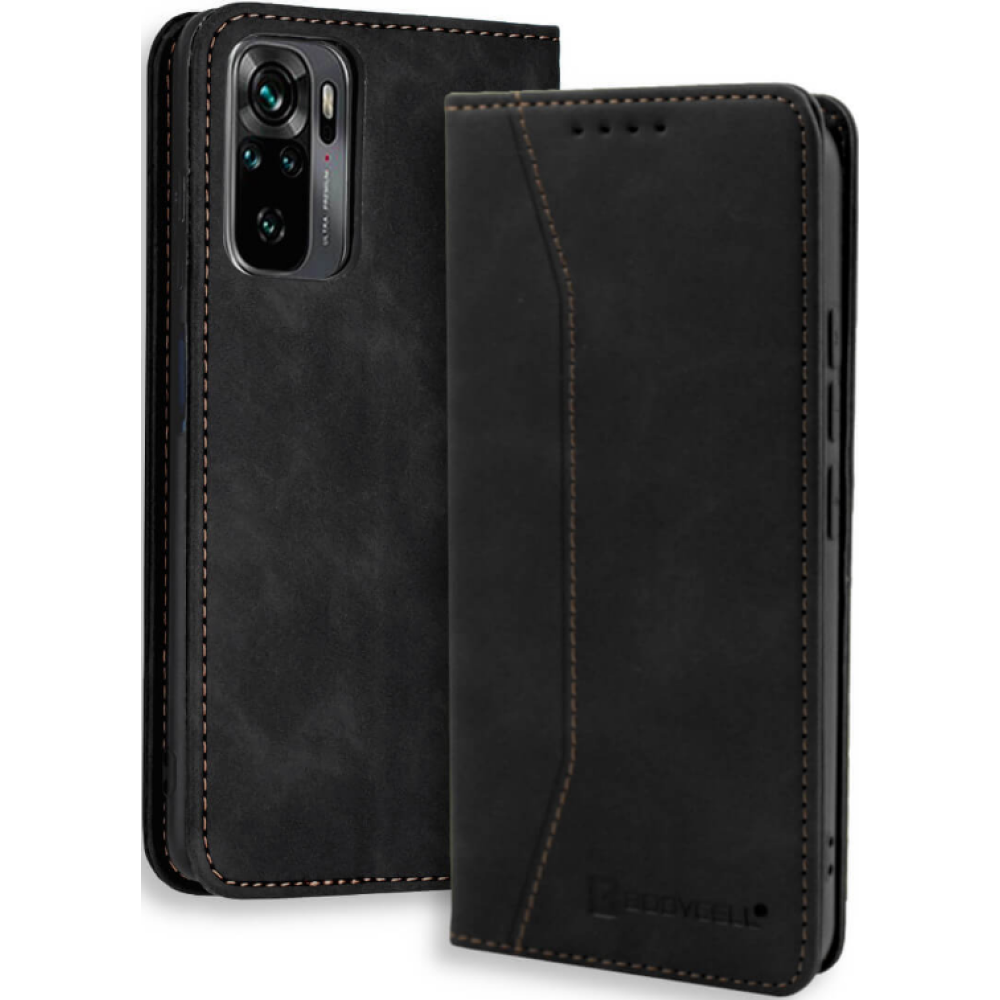 Bodycell Θήκη - Πορτοφόλι Xiaomi Redmi Note 10 / Note 10S - Black (5206015063152)