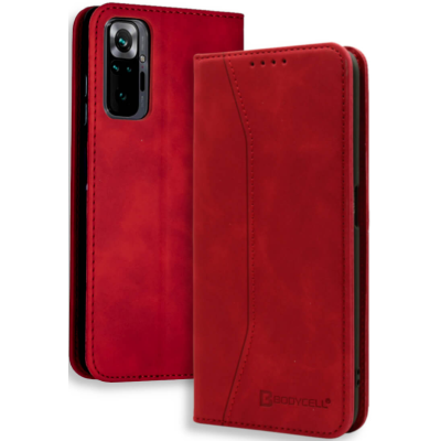 Bodycell Θήκη - Πορτοφόλι Xiaomi Redmi Note 10 Pro - Red (5206015063206)