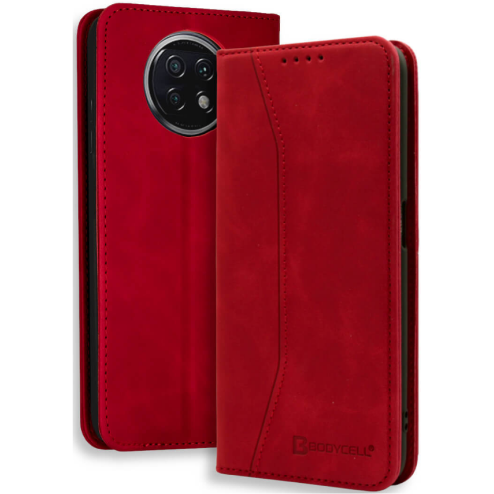 Bodycell Θήκη - Πορτοφόλι Xiaomi Redmi Note 9T 5G - Red (5206015063411)