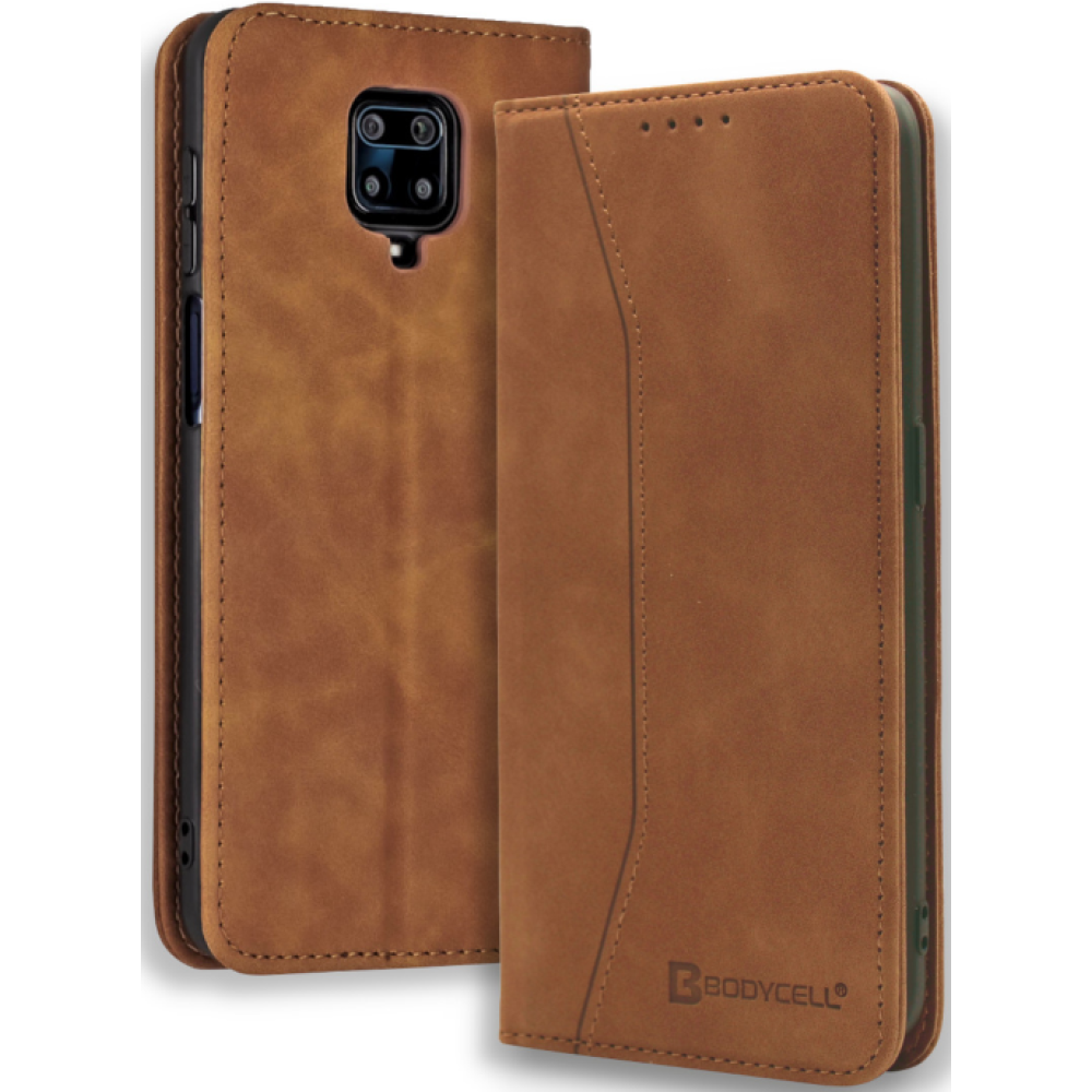 Bodycell Θήκη - Πορτοφόλι Xiaomi Redmi Note 9S / 9 Pro / 9 Pro Max - Brown (5206015059742)