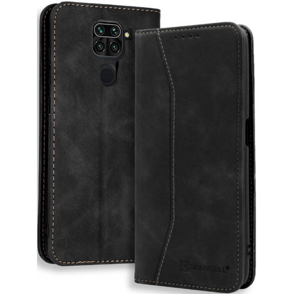 Bodycell Θήκη - Πορτοφόλι Xiaomi Redmi Note 9 - Black (5206015059674)