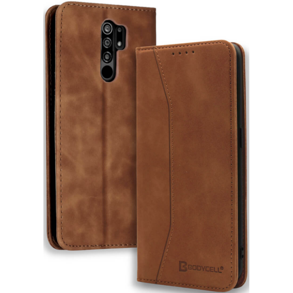Bodycell Θήκη - Πορτοφόλι Xiaomi Redmi 9 - Brown (5206015059278)
