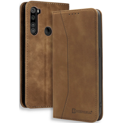 Bodycell Θήκη - Πορτοφόλι Xiaomi Redmi Note 8 / Note 8 2021 - Brown (5206015059520)