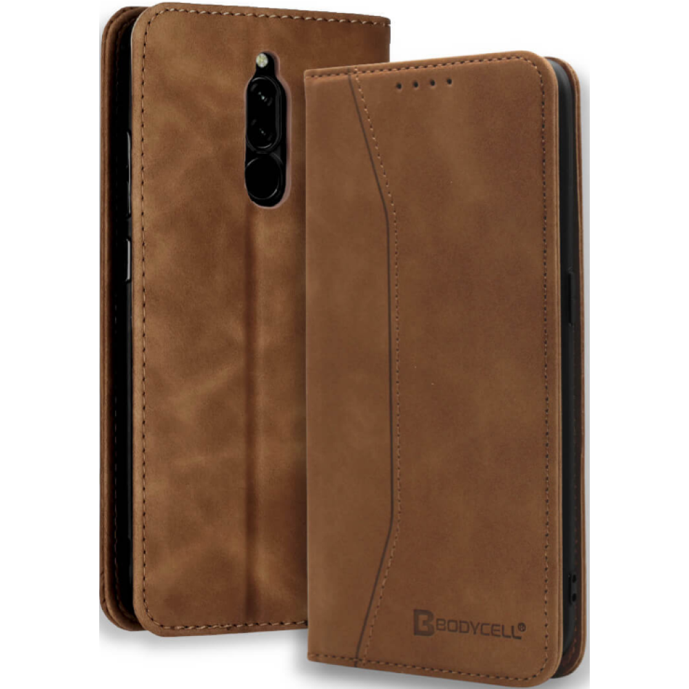 Bodycell Θήκη - Πορτοφόλι Xiaomi Redmi 8 - Brown (5206015059179)