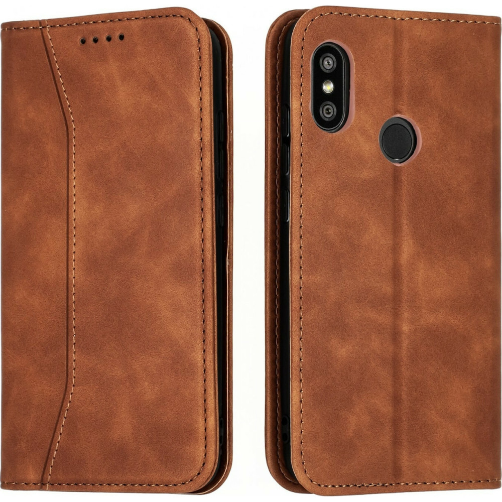 Bodycell Θήκη - Πορτοφόλι Xiaomi Mi A2 Lite / Redmi 6 Pro - Brown (5206015059025)