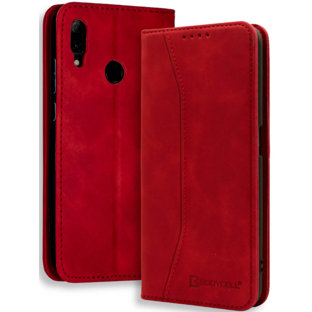 Bodycell Θήκη - Πορτοφόλι Huawei P Smart 2019 - Red (5206015060038)