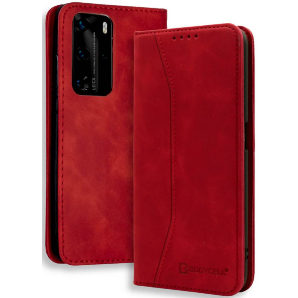 Bodycell Θήκη - Πορτοφόλι Huawei P40 Pro - Red (5206015060533)