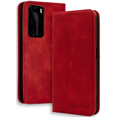 Bodycell Θήκη - Πορτοφόλι Huawei P40 Pro - Red (5206015060533)