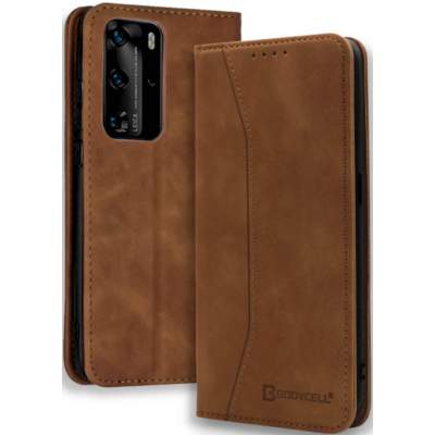 Bodycell Θήκη - Πορτοφόλι Huawei P40 Pro - Brown (5206015060540)