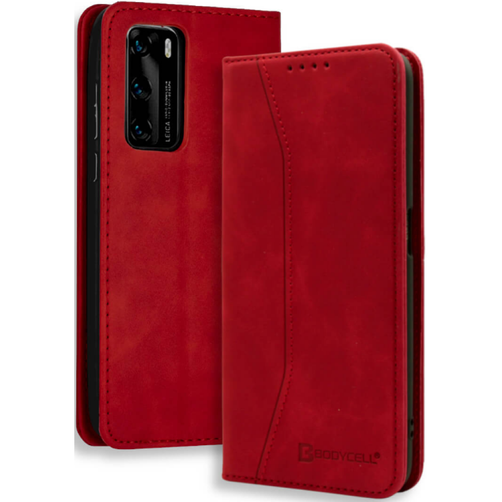 Bodycell Θήκη - Πορτοφόλι Huawei P40 - Red (5206015060380)