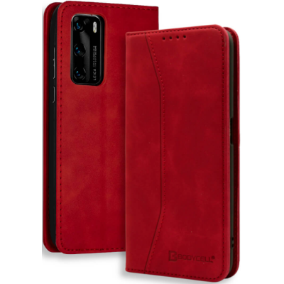 Bodycell Θήκη - Πορτοφόλι Huawei P40 - Red (5206015060380)