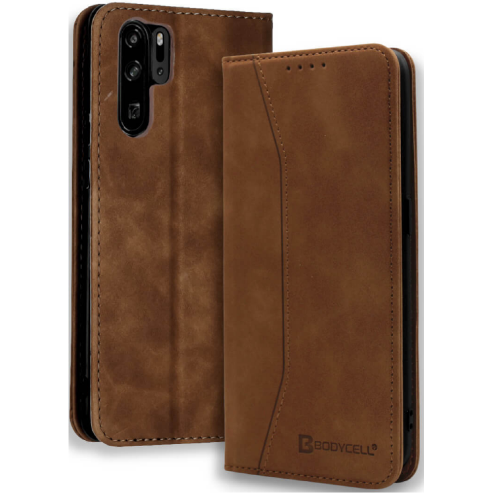 Bodycell Θήκη - Πορτοφόλι Huawei P30 Pro - Brown (5206015060342)