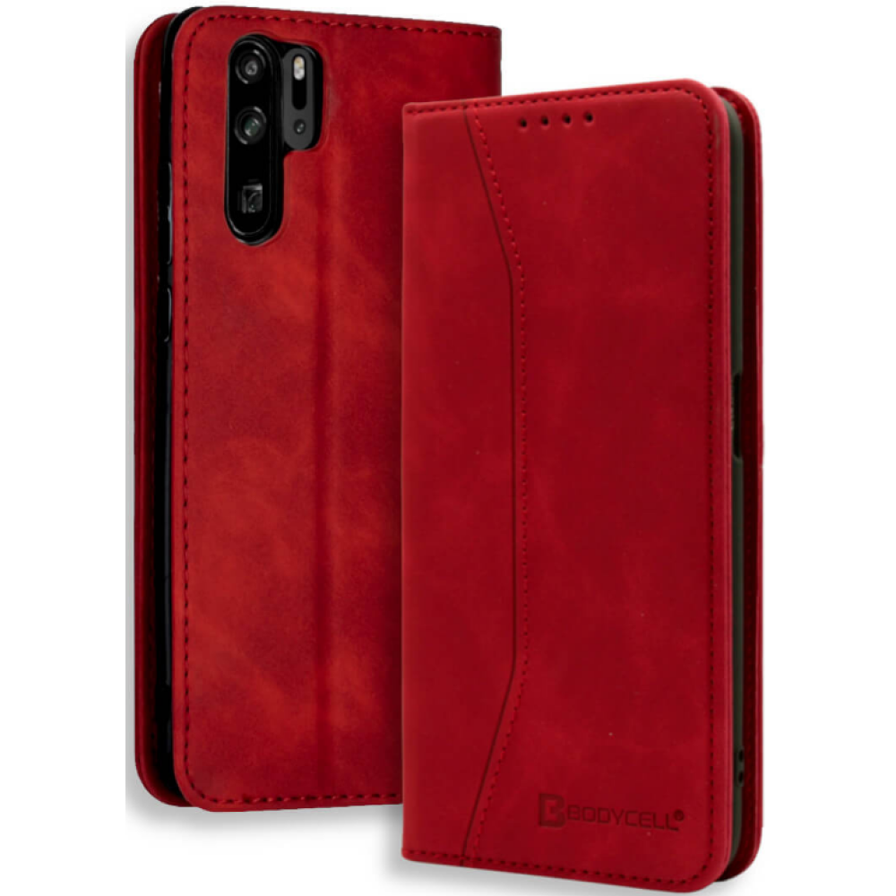 Bodycell Θήκη - Πορτοφόλι Huawei P30 Pro - Red (5206015060335)