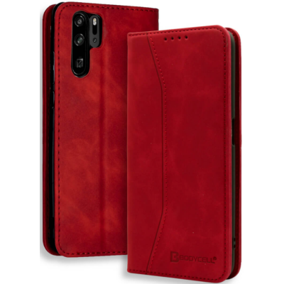 Bodycell Θήκη - Πορτοφόλι Huawei P30 Pro - Red (5206015060335)