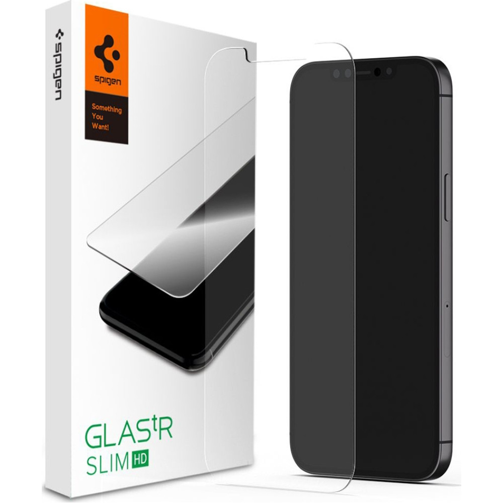 Spigen Tempered Glass GLAS.tR Slim HD - Αντιχαρακτικό Γυαλί Οθόνης Apple iPhone 12 / 12 Pro - Clear (AGL01511)