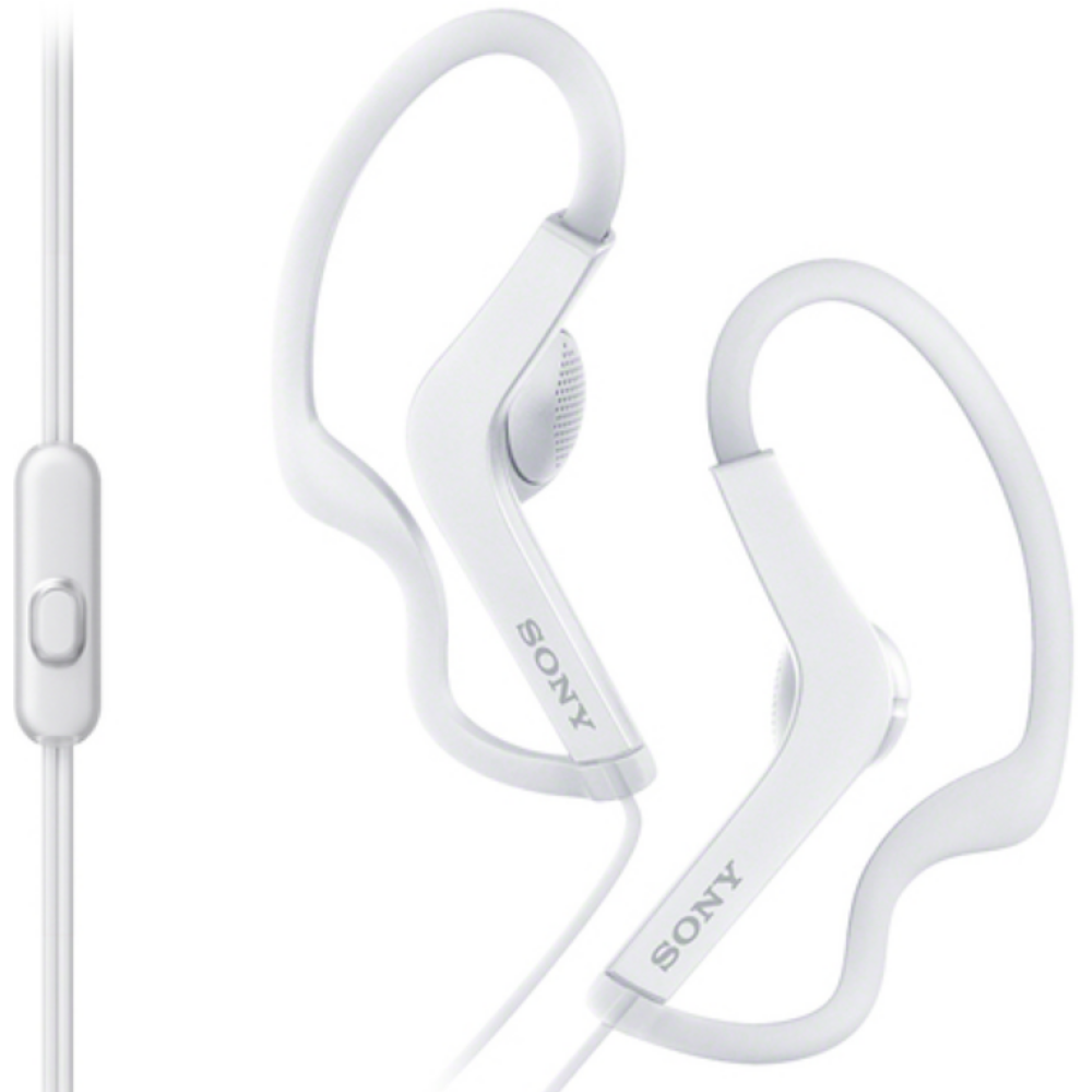 Sony Sport MDR-AS210 - Ενσύρματα Ακουστικά Handsfree - White (MDRAS210APW.CE7)