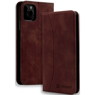 Bodycell Θήκη - Πορτοφόλι Apple iPhone 12 / 12 Pro - Dark Brown (5206015055386)